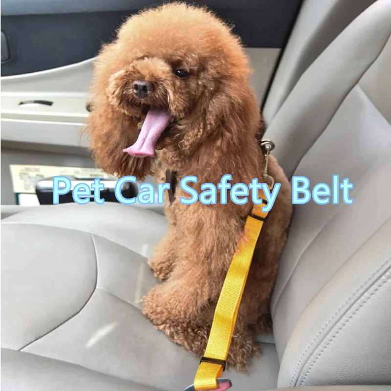 

Pet Dog Cat Car Seat Belt Dog Accessories Adjustable Harness Lead Leash Small Medium Travel Clip Puppy Collar Leash Pet Supplies