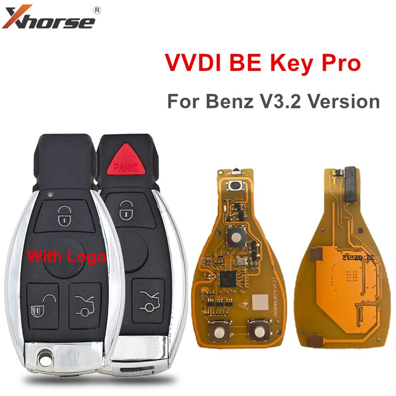 315 МГц/433 МГц Xhorse VVDI BE Key Pro 3/4 кнопки для Mercedes Benz V3.2 PCB дистанционный ключ чип