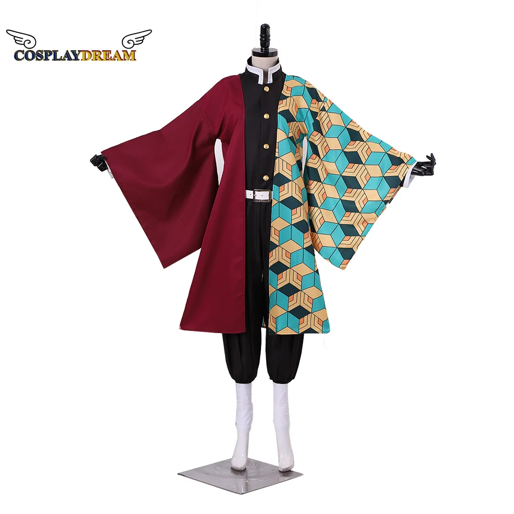 

Demon Slayer Cosplay Tomioka Giyuu Costume Outfit Top Pants Cloak Suit Uniform Outfits Halloween