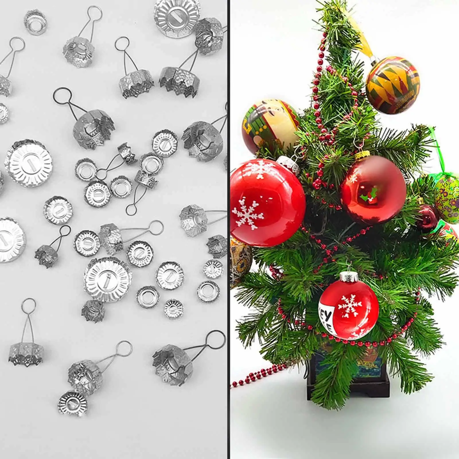 

100 Шт. Металлических Круглых Колпаков Для Елочных Шаров