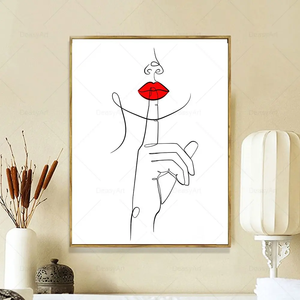 Абстрактный плакат с сексуальной обнаженной женщиной эскизная линия рисование