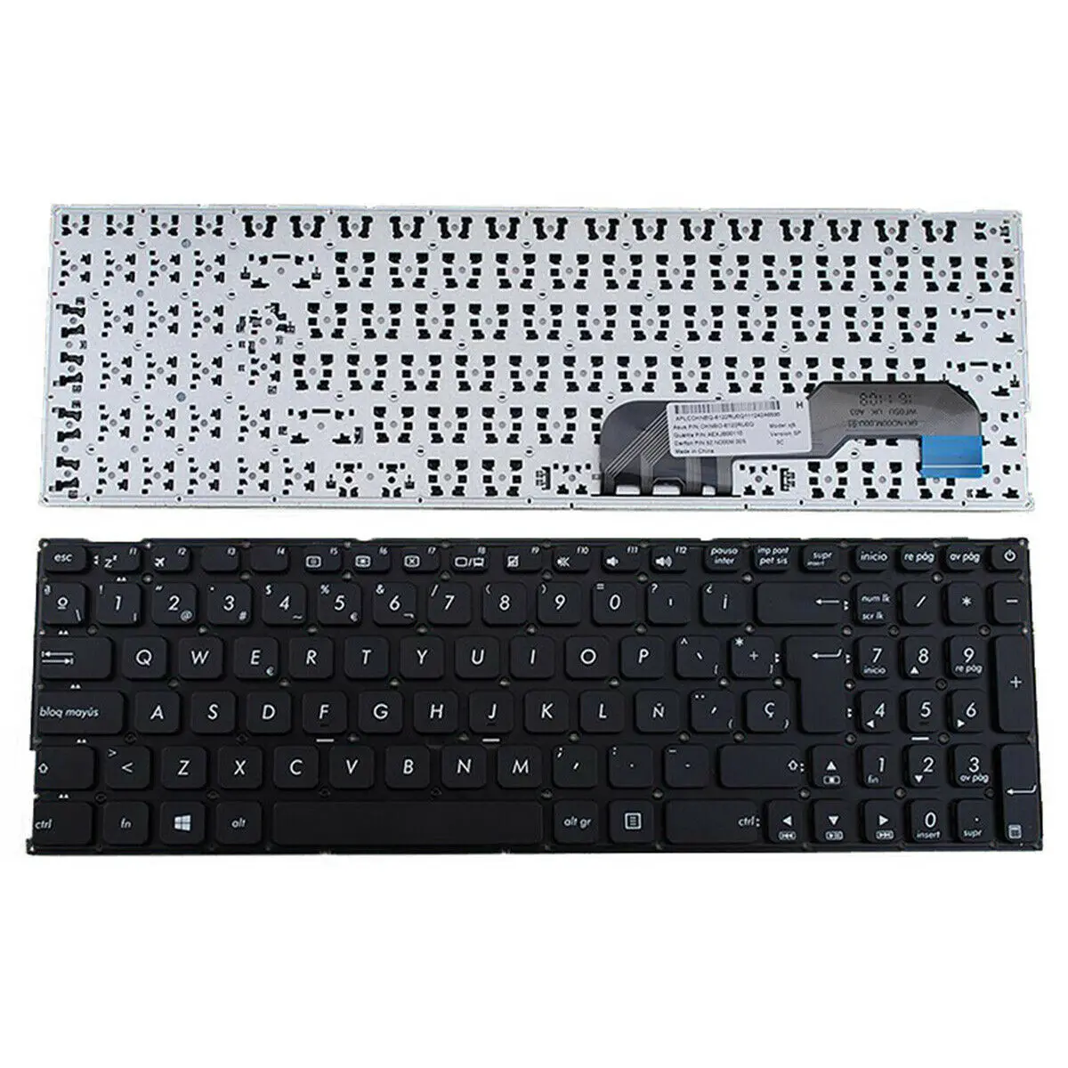

New Spanish Layout Keyboard For ASUS X541 X541U X541UA X541UV X541S X541SC X541SA X541UJ R541U R541 X541L X541S BLACK(without FR