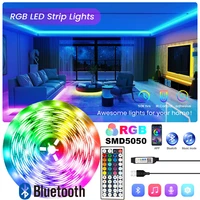 led strip lights with 44 keys bluetooth app control tv background music sync tape for bedroom decoration smd5050 neon light