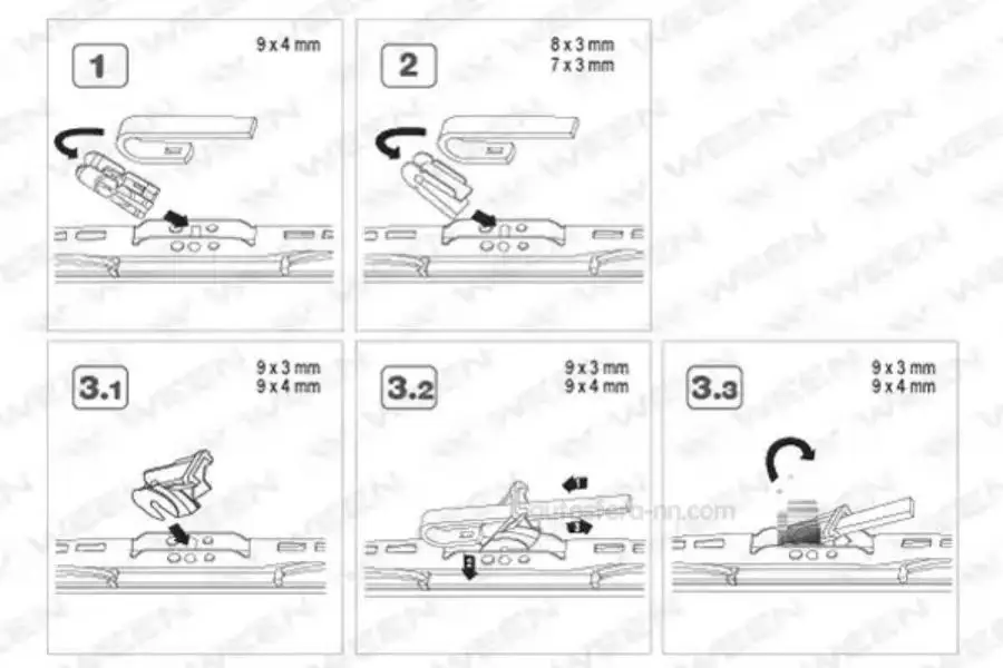 WEEN 1002019 Щетка стеклоочистителя каркасная со спойлером 19 480mm