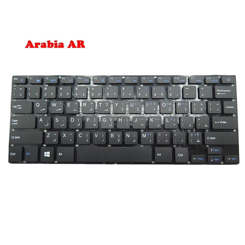 

Laptop Keyboard For I-Life ZED AIR SA 14 Black Without Frame United States US/Turkish TR/Arabia AR