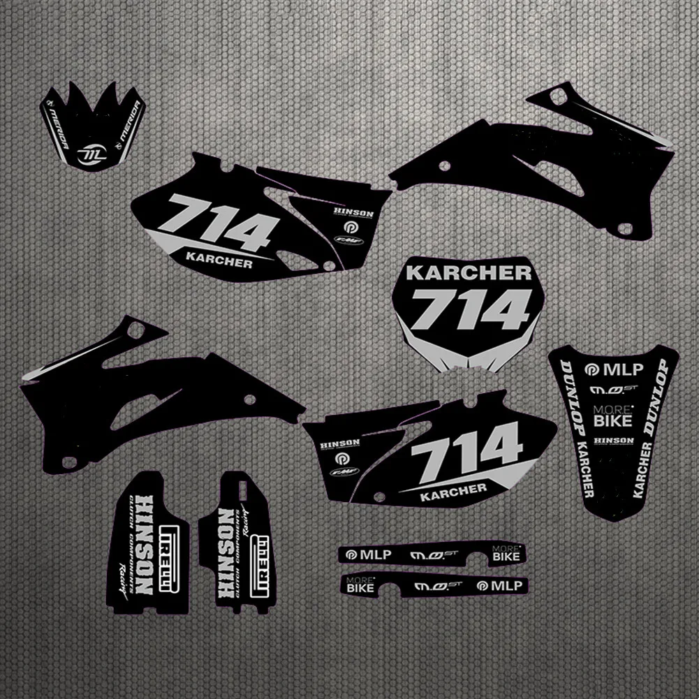 Бесплатные пользовательские наклейки 3M графические наборы для YAMAHA YZ250F YZ450F 2006 2007