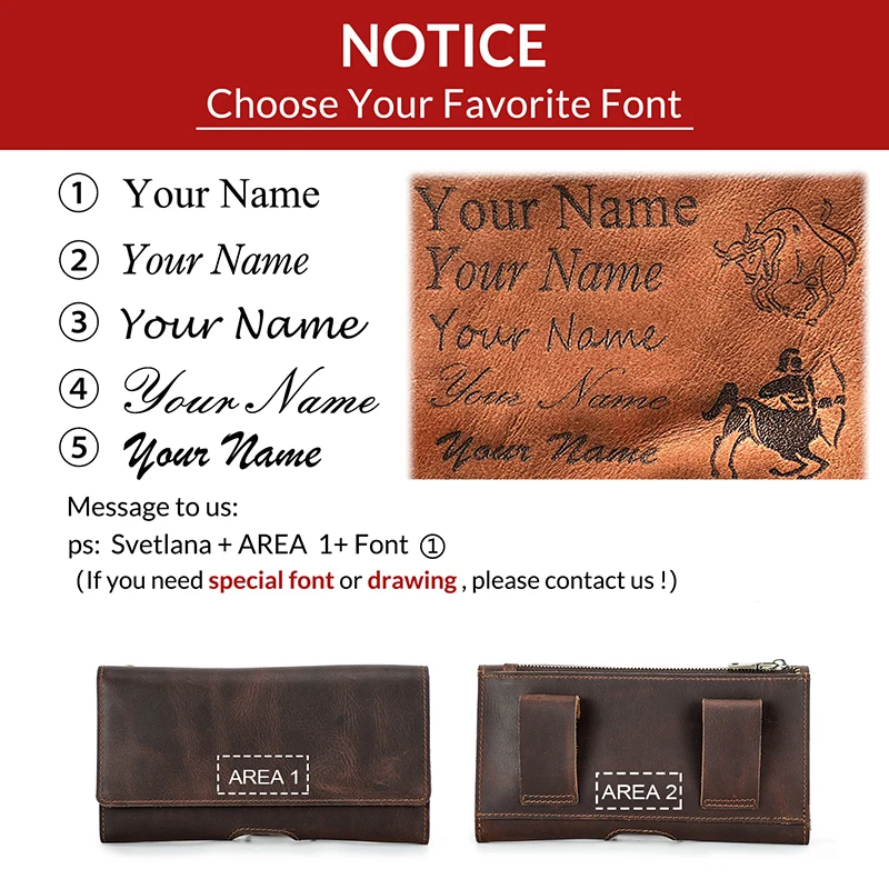 Поясная сумка из воловьей кожи с держателем для телефона