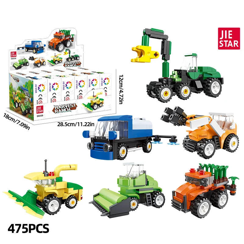 Набор строительных машин на фермерском языке — блоки комбайна своими руками