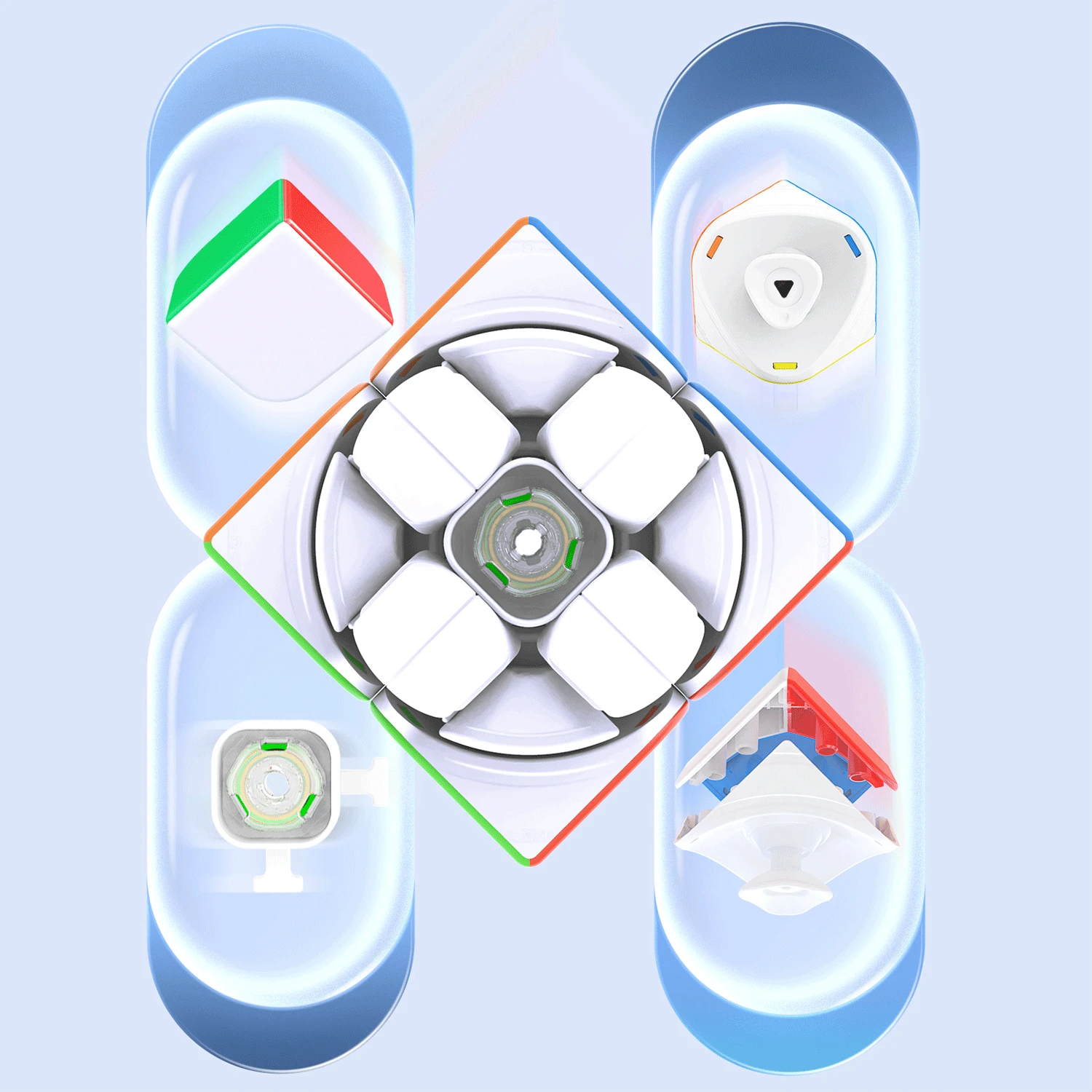 GAN 251 V2 2x 2 скоростной куб Gans мини-куб головоломка игрушка 2x2x2 магический 51 мм для