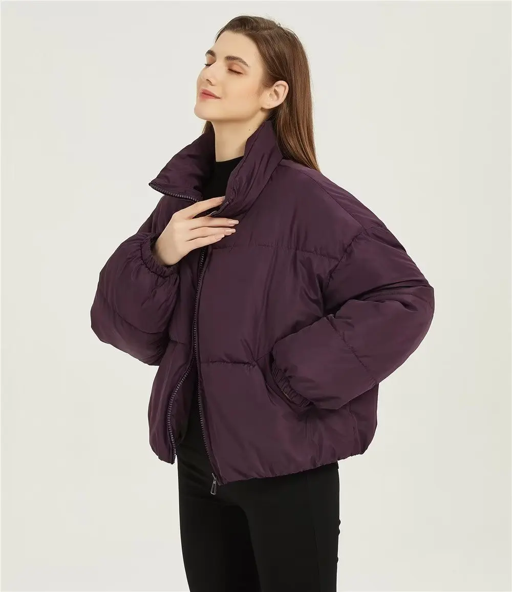 MOLAN Fashion Woman Padded Jacket Purple Warm Loose Long Hooded Belt New Warm Long Overcoat Female Vintage Chic Outwear Top