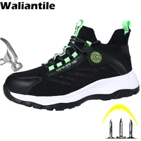 waliantile steel toe safety boots men puncture proof indestructible work shoes wear resistant construction safety shoes sneakers