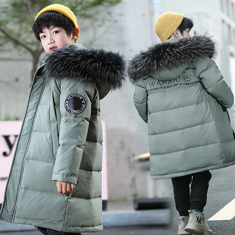 

-30 degrees Boys clothes Parka Coat For Winter 2023 New Thick clothing Warm Padded Cotton Jackets children outwear kids snowsuit