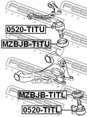 Опора Шаровая Верхняя Mazda Titan 00-04 0520-Titu Febest арт. 0520-TITU |