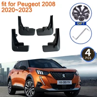 4x for peugeot 2008 2020 2021 2022 2023 mud flaps mudguards anti splash fender upguard front rear wheels car stying accessories