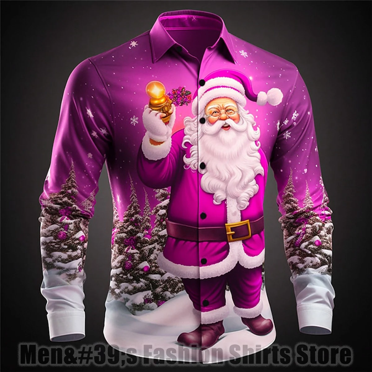 Мужская рубашка с принтом