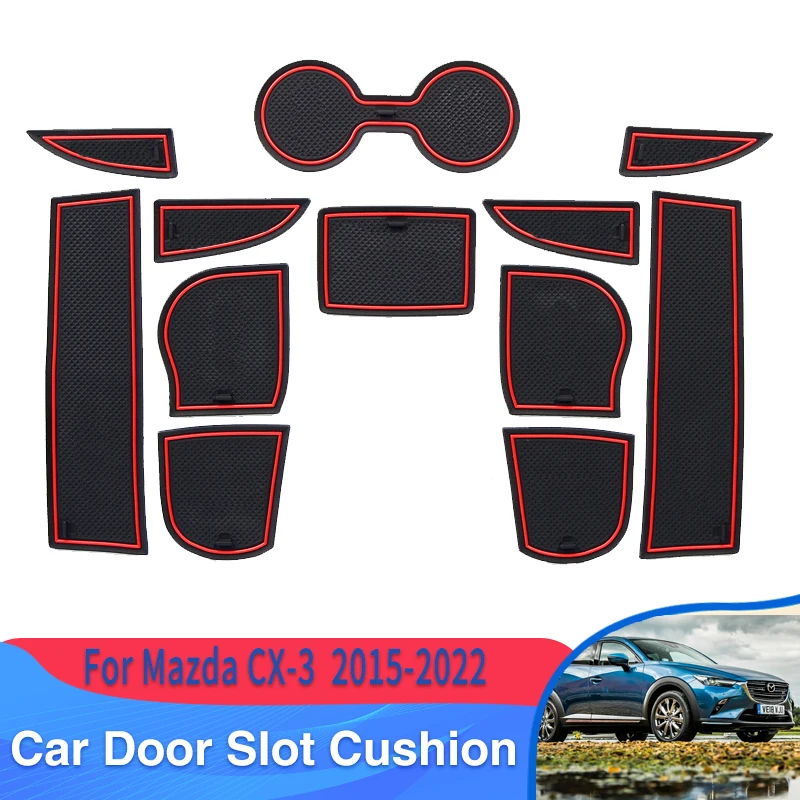 

Car Door Groove Mat For Mazda CX-3 CX3 CX 3 DK 2015~2022 Auto Anti-Slip Non-Slip Mat Rubber Styling Slot Hole Pad Car Accessorie