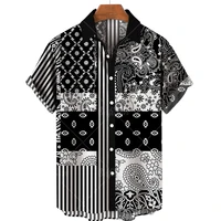 2022 mens clothing shirt men fashion cashew flower geometric printed shirts single breasted shirt for men tops