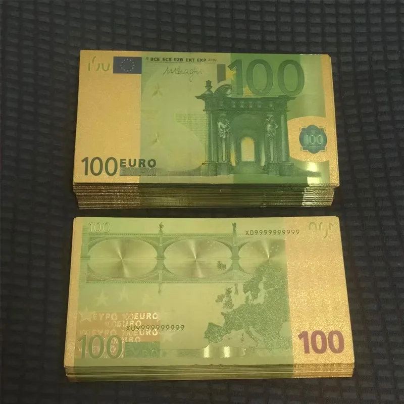 Фото 5 ~ 100 шт. поддельные 100 евро купюр поддельные деньги европейские банкноты 100 евро золотые банкноты коллекция подарков №2