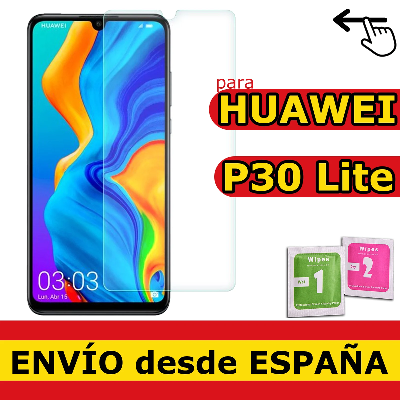 Pellicola Vetro Temperato Per Huawei P30 Lite Protezione Qualità Premium 9H 0.33Mm
