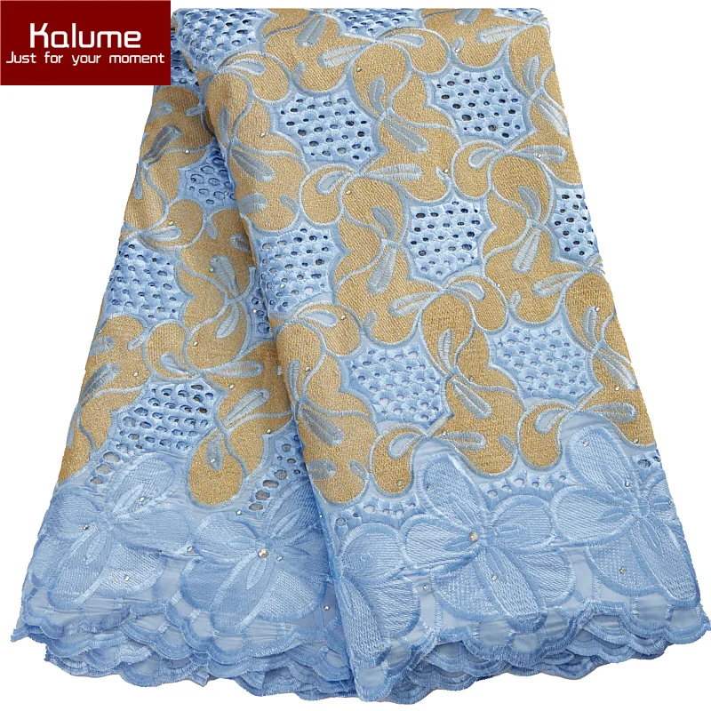 

Kalume African Cotton Dry Lace Fabric 2022 High Quality Nigerian Swiss Voile Lace Fabric For Wedding Party Dress Sewing F3005