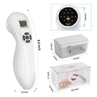 portable handheld cold laser light therapy device 808nm 650nm for muscle knee shoulder pain relief with free goggle carry case