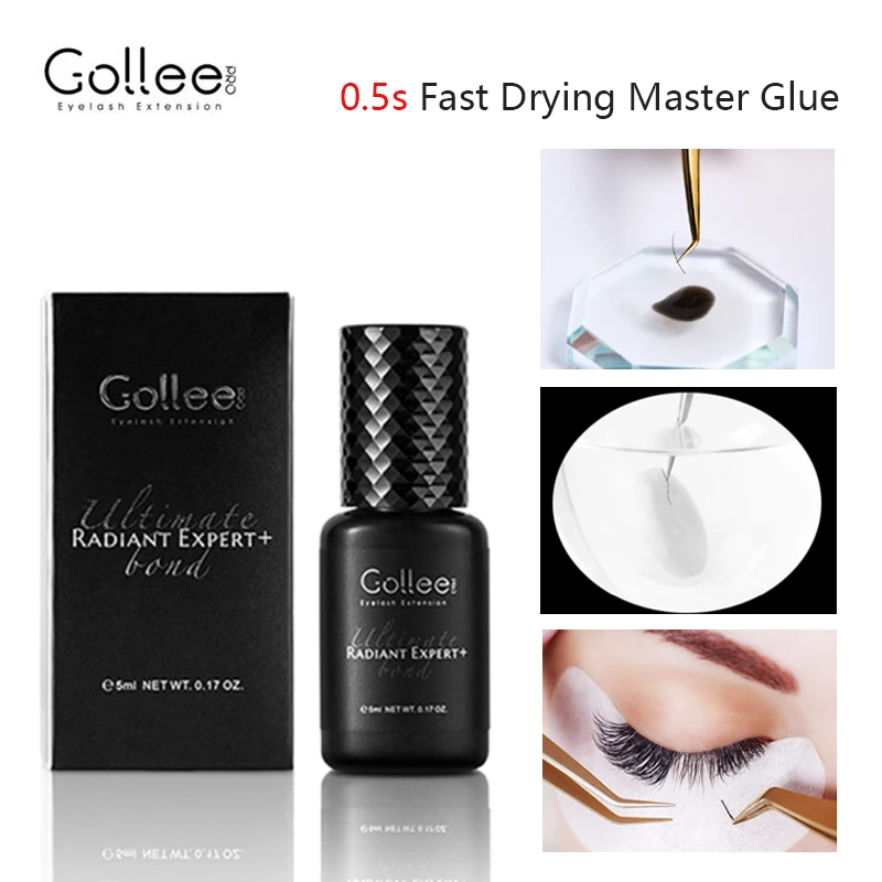 Gollee Glue Eyelashes 0.5S Extension Ciglia Adesivo Professionale Per Ciglia Forniture Per Ciglia Impermeabili Per Colla Per Ciglia Da Salone