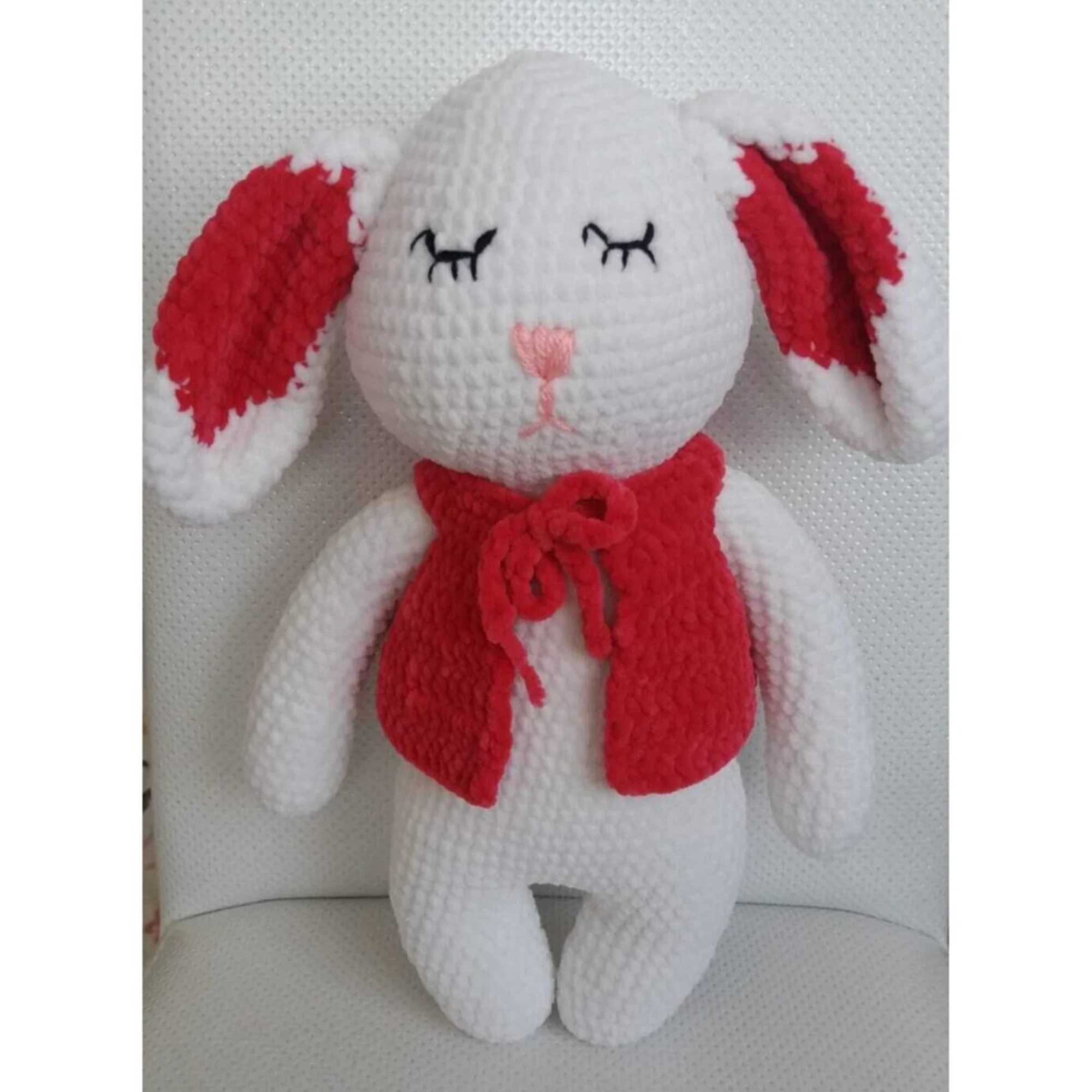 

Amigurumi Velvet Rabbit Mia Organic Knitted Toy Washable Handmade Newborn Babies Sleeping Companion Sweet Baby for Sale