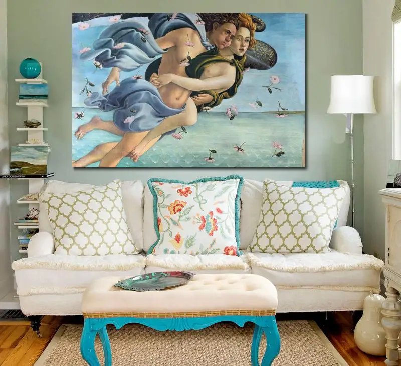 Картина маслом ручной работы холст искусство Рождение Венеры подробное