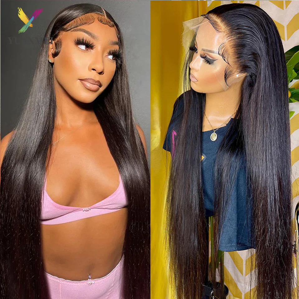 Brazilian Bone Straight Glueless Lace Front Human Hair Wigs For Women HD Transparent 13x4 Lace Frontal Wigs On Sale Clearance