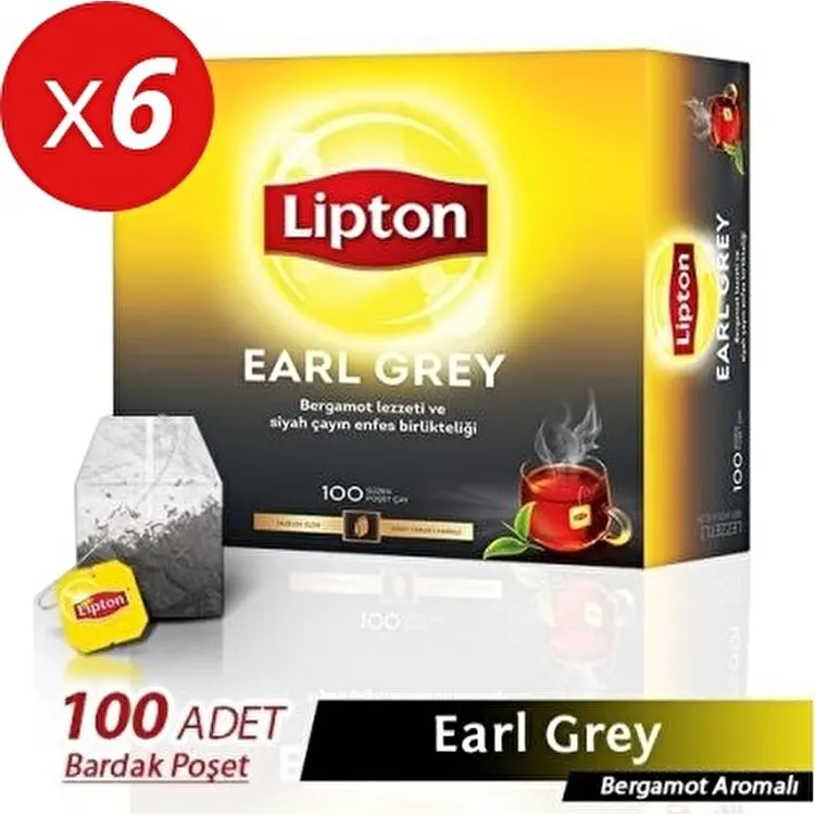 Lipton Эрл Грей чашка пакетик чая 100lux6 шт