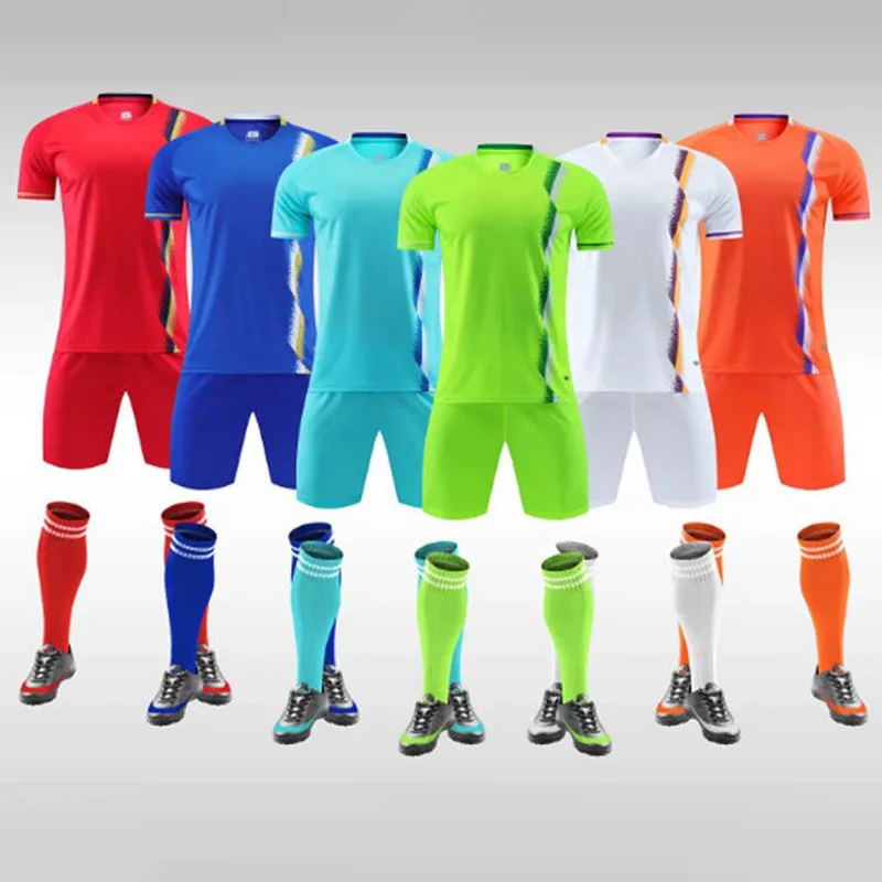 

Custom Men's Football Jersey Uniform Boy Summer Soccer Training Suits Original Team Jersey Short Sleeve Breathable
