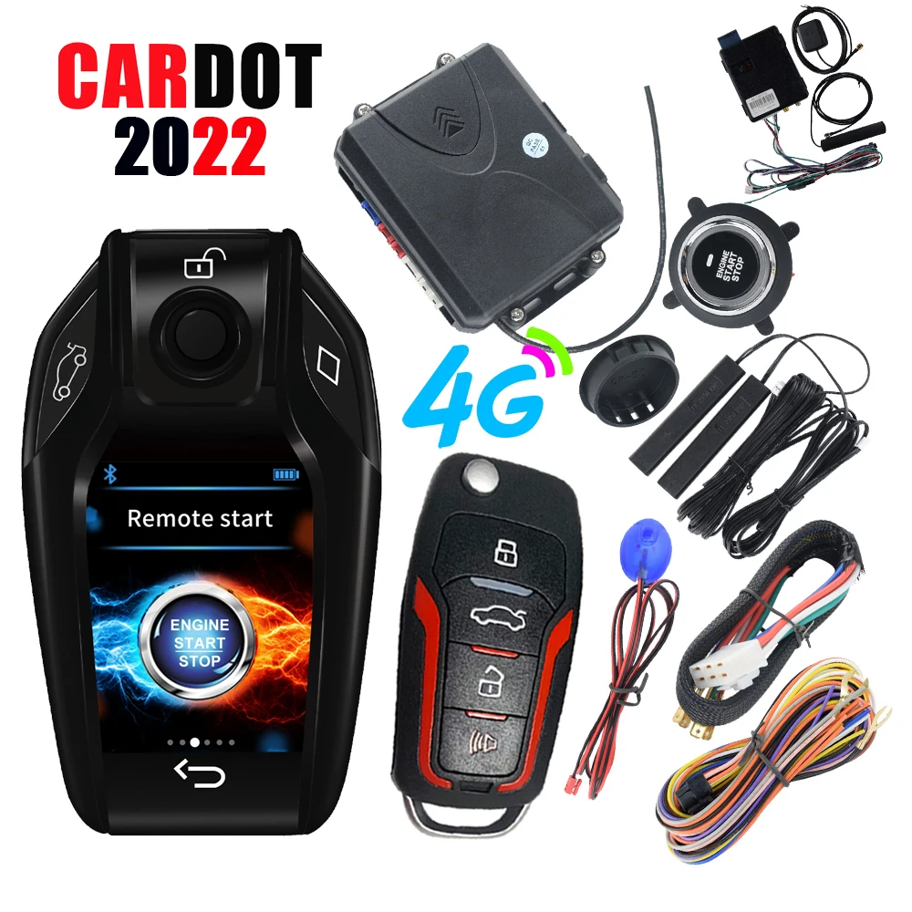 

CARDOT 4G Gsm Gps Online Tracker Locator Security Car Alarm Keyless Entry Car Start Stop Button Intelligent Remote Ignition