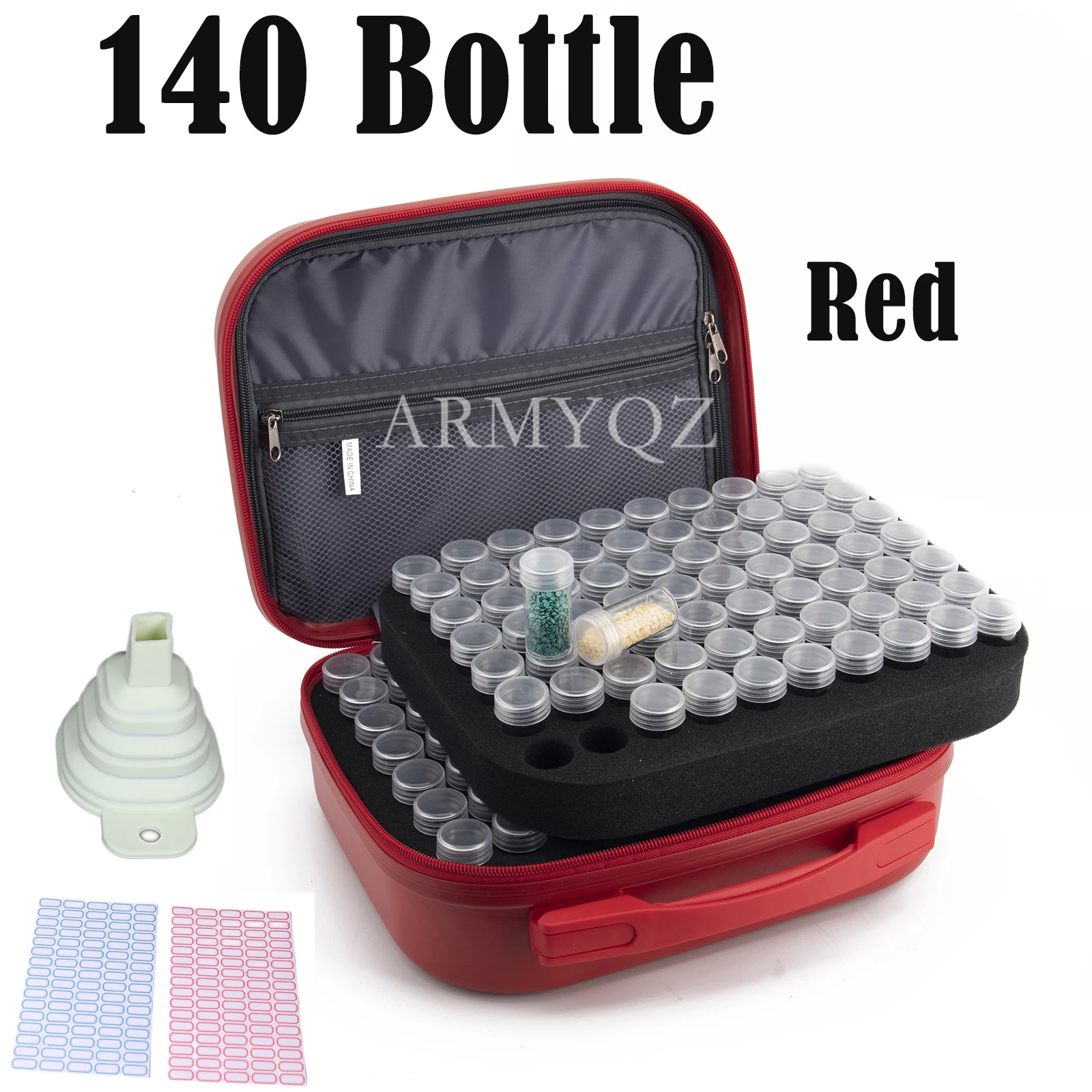 

Double layer 140 Bottles Storage Box 5D Diamond Painting Accessories Tools Container Bag Carry Case Embroidery Mosaic органайзер