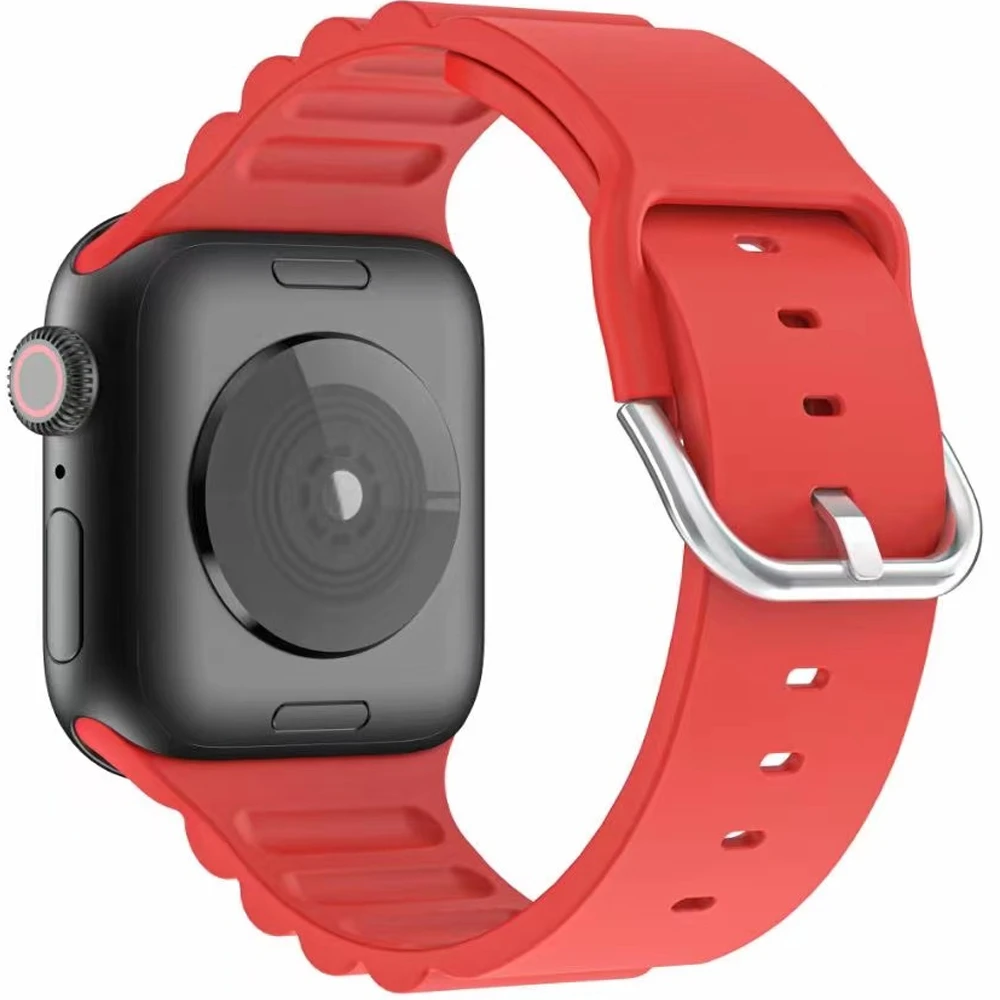 

Ремешок силиконовый для Apple Watch band, резиновый браслет для iWatch Series 7 SE 6 5 4 3 2 1, 45 мм 41 мм 44 мм 40 мм 42 мм 38 мм
