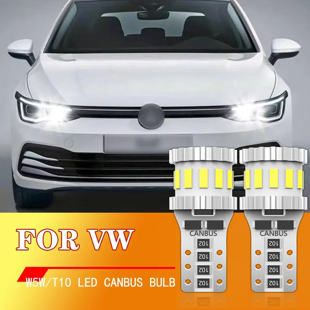 2xДля VW Golf mk3 mk4 mk5 mk6 3 4 5 6 Passat B5 B5.5 B6 B7 B8 CC Polo 6r Touran Caddy 2 Светодиодная габаритная лампа