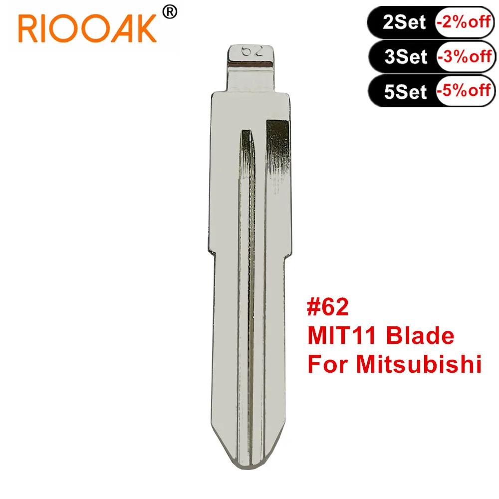 10pcs/lot Replacement Metal Blank Uncut Flip KD VVDI Remote Key Blade #62 for Mitsubishi (left) for Benz No.62 Key Blade