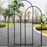 metal wedding arch set of 3 backdrop stand artificial flower stand arch ballon frame for bridal indoor outdoor party decoration