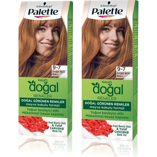 S Hair Dye In Palette 9-7 Natural Light Copper X 2 Pieces