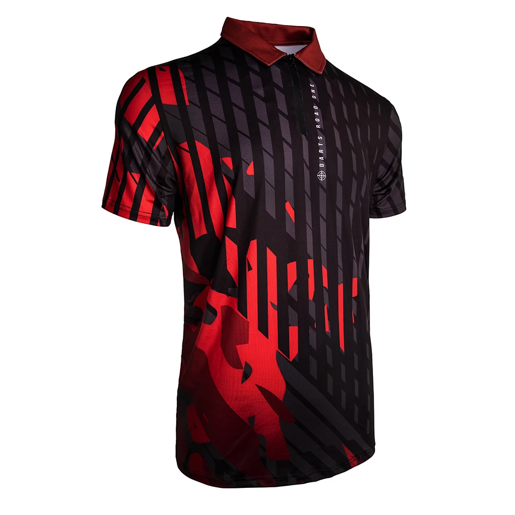 CUESOUL 929 New Launch DARTS ROAD ONE Breathable Dart Shirt Dart Jersey Can be Personalised for Teams Dart Shirt-Brown