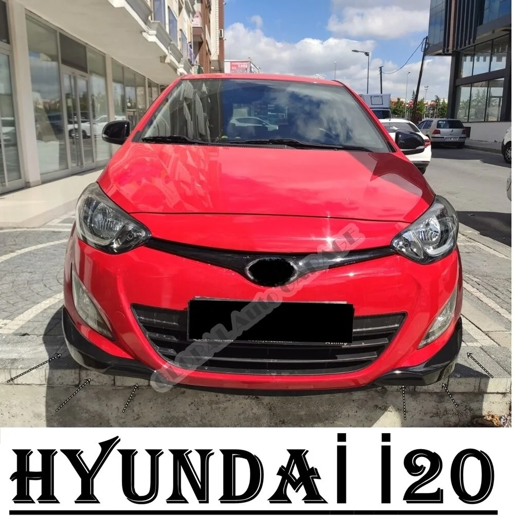 

For Hyundai İ20 Front Bumper Attachment Lip 2008-2020 Piano Glossy Black Splitter Diffuser Universal Spoiler Bumper