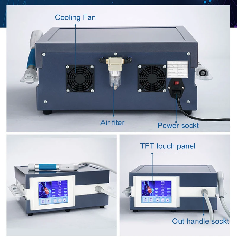 

NEW Professional Radial Focused Pain Relief Pneumatic Shockwave Machine Erectile Dysfunction Shock Wave Therapy Machine