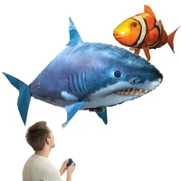 remote control shark toys air swimming fish infrared rc flying air balloons clown fish toy gifts rc animal toy party decoration