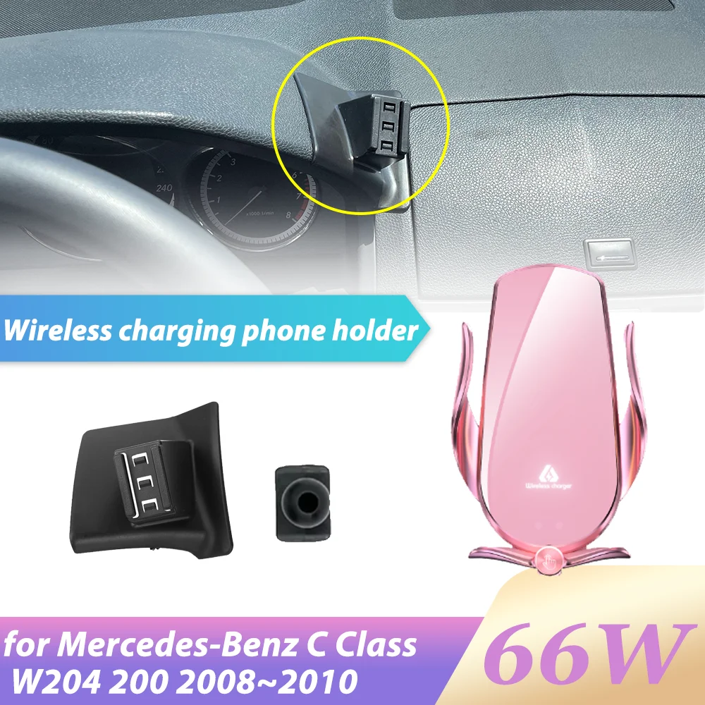 Автомобильный держатель телефона 66 Вт для Mercedes-Benz C Class W204 200 2008 ~ 2010 2009 GPS