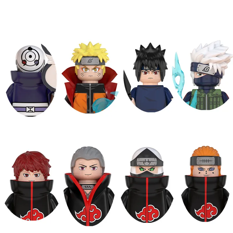 Кукла-конструктор из аниме Наруто миниатюрная экшн-фигурка Саске Какаси сборка