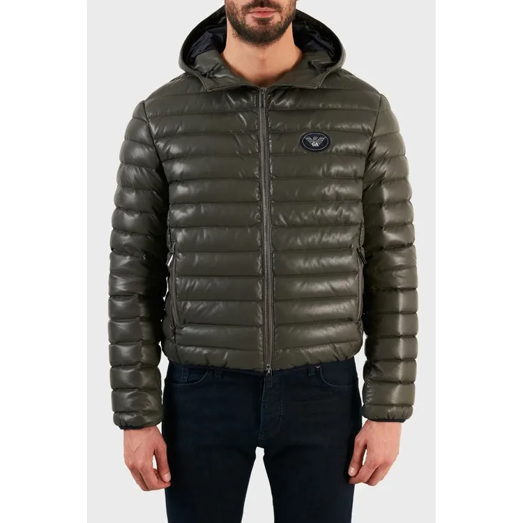 Emporio Armani 100% пальто из овчины с капюшоном