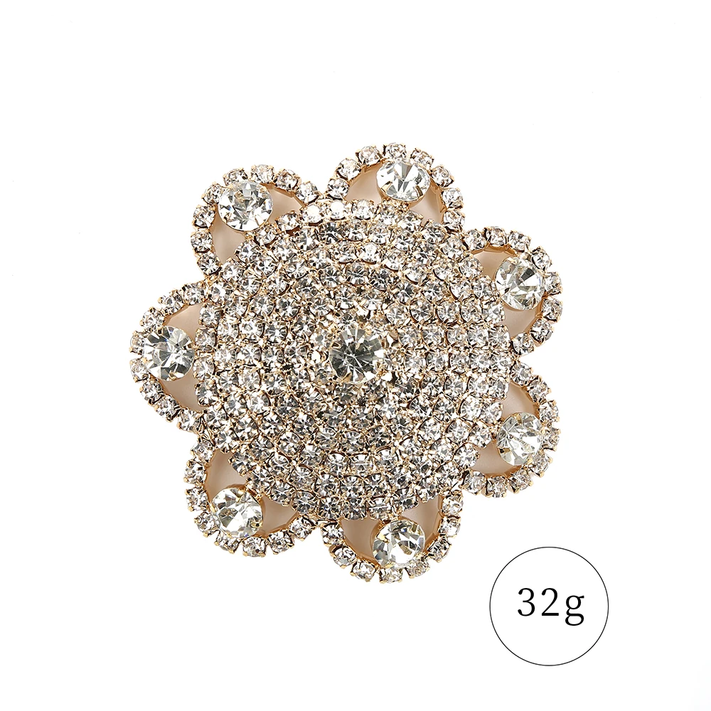 Sexy 1 Pair Rhinestone Decor Nipple Cover For Women Nipple Stickers Reusable Breast Wear Silicone Nipple Pasties Chest Stickers