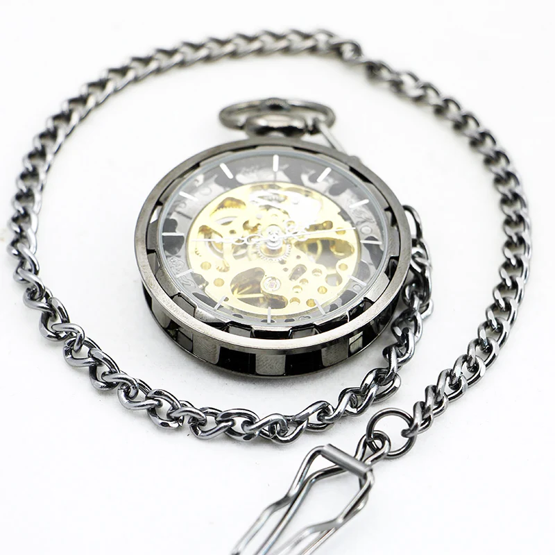 Capless Mechanical Pocket Watch Personality Creative Retro Pendant Casual Fashion Necklace Clock Fob Watches reloj mecánico