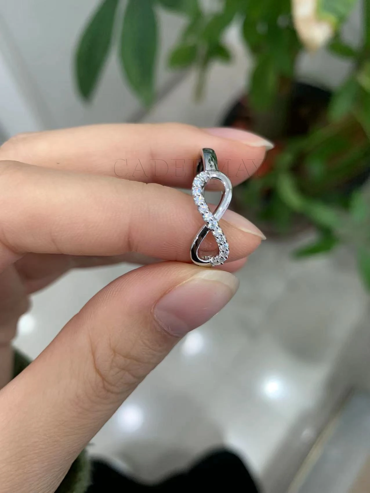 

CADERMAY Customized Smart Jewelry 100% 925 Sterling Silver DEF VVS Moissanite Diamond Ring For Women Wedding Party Shopping