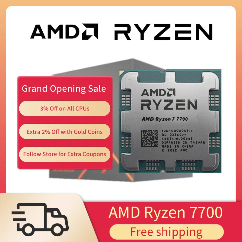 RYZEN 7 7700 3.8GHz/8-Core(16-Thread)/32Mb Cache/65W