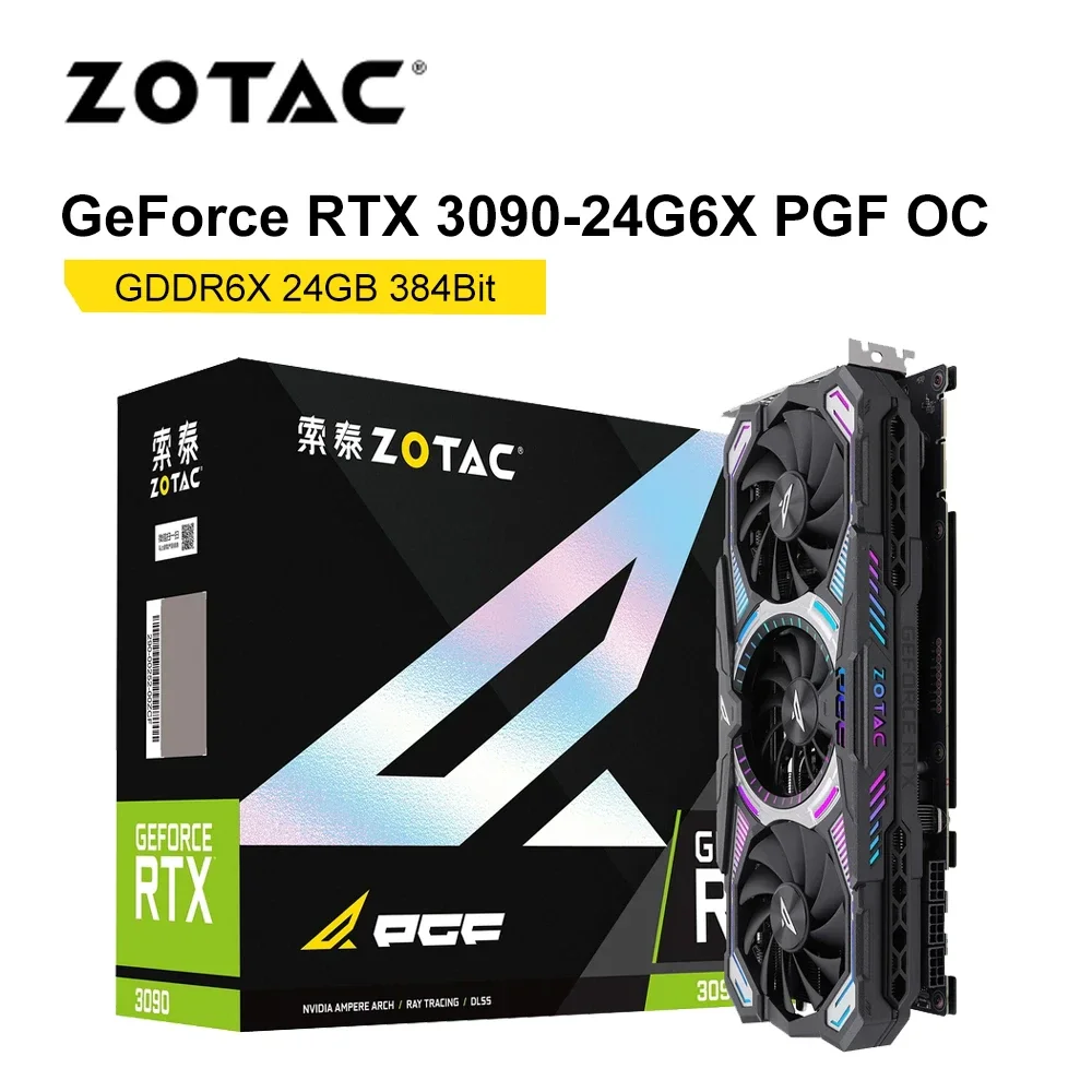 

ZOTAC Baru RTX 3090 24G 6X PGF OC Kartu Grafis RTX3090 GDDR6X GPU 8nm 24GB 384Bit Kartu Video Gaming NVIDIA GPU Placa De Video